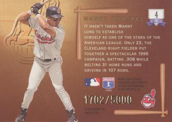 1996 Leaf - Picture Perfect #4 Manny Ramirez Back