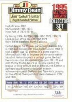 1995 Jimmy Dean All-Time Greats #NNO Catfish Hunter Back