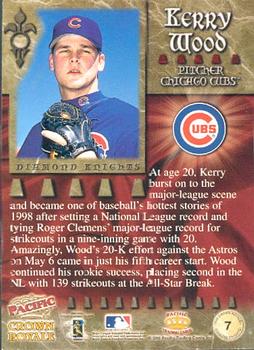 1998 Pacific Crown Royale - Diamond Knights #7 Kerry Wood Back