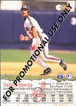 1994 Pacific - Promos #P-1 Carlos Baerga Back