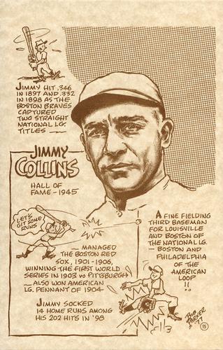1977-81 Bob Parker Hall of Fame #15 Jimmy Collins Front