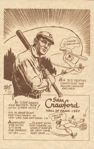 1977-81 Bob Parker Hall of Fame #17 Sam Crawford Front