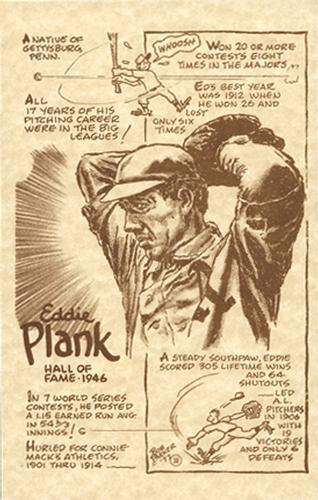 1977-81 Bob Parker Hall of Fame #38 Eddie Plank Front
