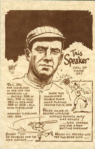 1977-81 Bob Parker Hall of Fame #45 Tris Speaker Front