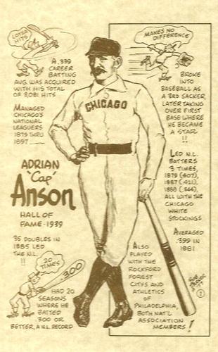 1977-81 Bob Parker Hall of Fame #2 Cap Anson Front