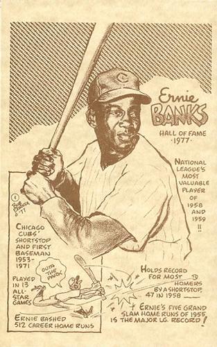 1977-81 Bob Parker Hall of Fame #4 Ernie Banks Front
