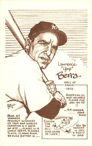 1977-81 Bob Parker Hall of Fame #79 Yogi Berra Front