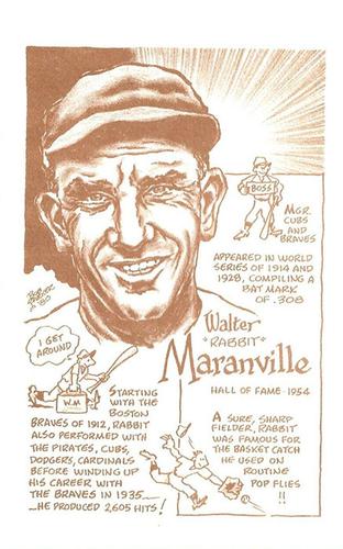 1977-81 Bob Parker Hall of Fame #96 Rabbit Maranville Front