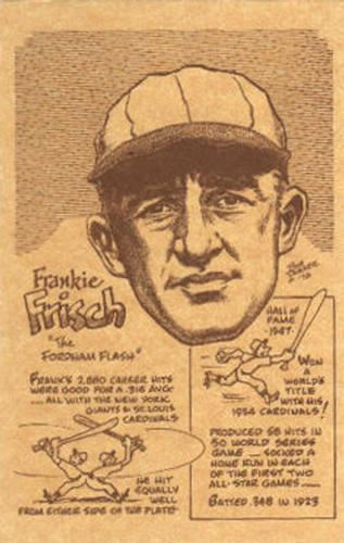 1977-81 Bob Parker Hall of Fame #58 Frankie Frisch Front