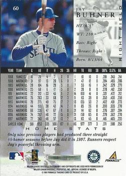 1998 Pinnacle - Home Stats #60 Jay Buhner Back