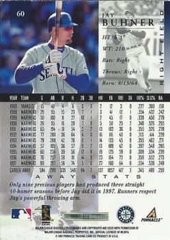 1998 Pinnacle - Away Stats #60 Jay Buhner Back