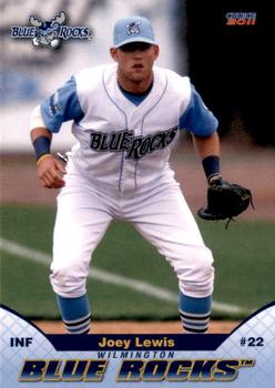 2011 Choice Wilmington Blue Rocks #14 Joey Lewis Front