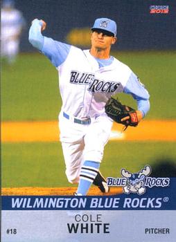 2012 Choice Wilmington Blue Rocks #26 Cole White Front