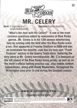 2012 Choice Wilmington Blue Rocks #32 Mr. Celery Back