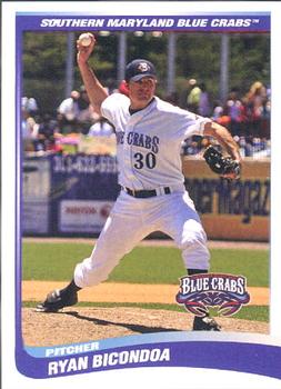 2009 Choice Southern Maryland Blue Crabs #2 Ryan Bicondoa Front