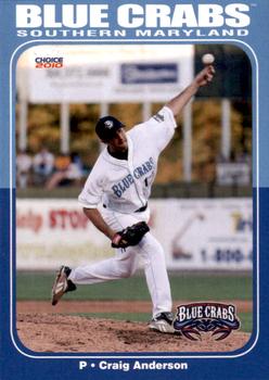 2010 Choice Southern Maryland Blue Crabs #1 Craig Anderson Front