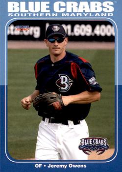 2010 Choice Southern Maryland Blue Crabs #18 Jeremy Owens Front