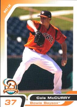 2012 Grandstand Bowie Baysox #NNO Cole McCurry Front