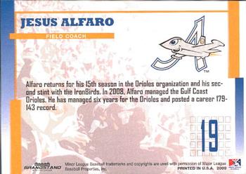 2009 Grandstand Aberdeen IronBirds #NNO Jesus Alfaro Back