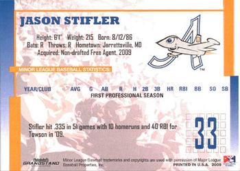 2009 Grandstand Aberdeen IronBirds #NNO Jason Stifler Back