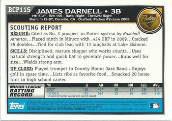 2010 Bowman Chrome - Prospects #BCP115 James Darnell Back
