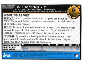 2010 Bowman Chrome - Prospects #BCP117 Wil Myers Back