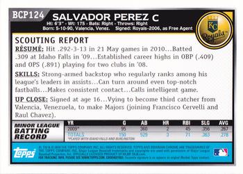 2010 Bowman Chrome - Prospects #BCP124 Salvador Perez Back