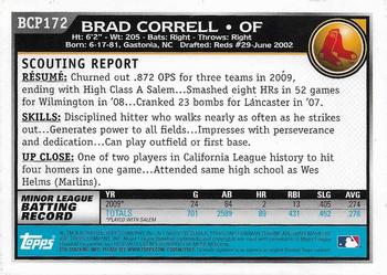 2010 Bowman Chrome - Prospects #BCP172 Brad Correll Back