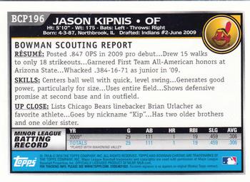 2010 Bowman Chrome - Prospects #BCP196 Jason Kipnis Back