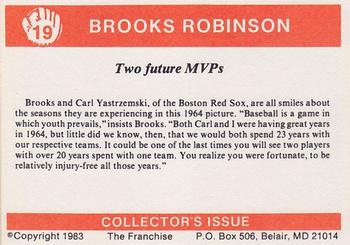 1983 Franchise Brooks Robinson #19 Two future MVPs (Brooks Robinson / Carl Yastrzemski) Back