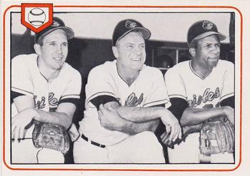 1983 Franchise Brooks Robinson #24 All-Star trio (Brooks Robinson / Hank Bauer / Frank Robinson) Front