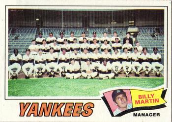 1977 Topps Burger King New York Yankees #1 Yankees Team - Billy Martin Front