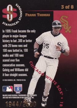1996 Leaf - Statistical Standouts #3 Frank Thomas Back
