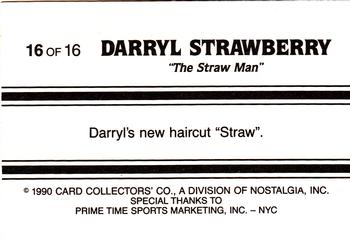 1990 Card Collectors Darryl Strawberry #16 Darryl Strawberry Back