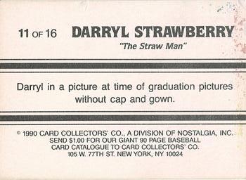 1990 Card Collectors Darryl Strawberry #11 Darryl Strawberry Back