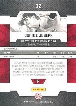 2009 Donruss Elite Extra Edition #32 Donnie Joseph Back