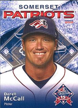 2012 Choice Somerset Patriots #19 Derell McCall Front