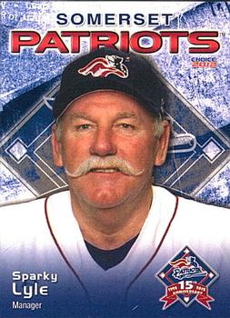2012 Choice Somerset Patriots #1 Sparky Lyle Front