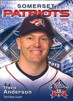 2012 Choice Somerset Patriots #3 Travis Anderson Front