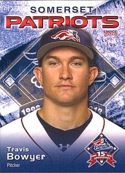2012 Choice Somerset Patriots #6 Travis Bowyer Front