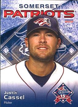 2012 Choice Somerset Patriots #9 Justin Cassel Front