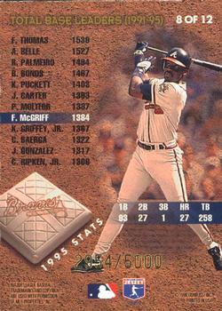 1996 Leaf - Total Bases #8 Fred McGriff Back