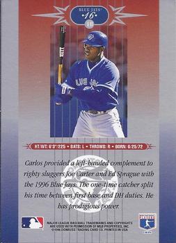 1996 Leaf Limited #16 Carlos Delgado Back
