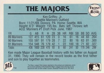 1991 Front Row Ken Griffey Jr. #8 Ken Griffey Jr. Back