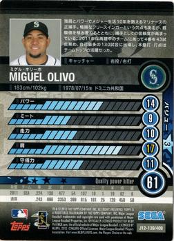 2012 Sega Card-Gen #139 Miguel Olivo Back