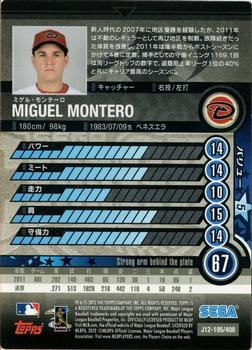 2012 Sega Card-Gen #195 Miguel Montero Back