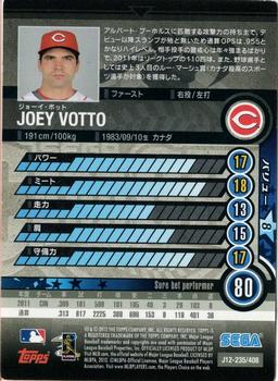 2012 Sega Card-Gen #235 Joey Votto Back