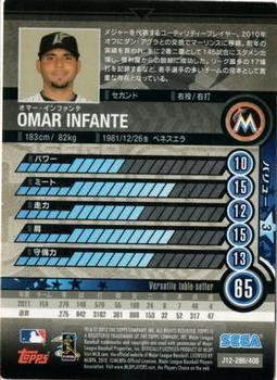 2012 Sega Card-Gen #286 Omar Infante Back