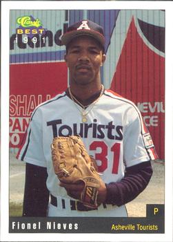 1991 Classic Best Asheville Tourists #7 Fionel Nieves Front