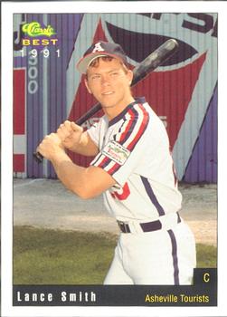 1991 Classic Best Asheville Tourists #20 Lance Smith Front